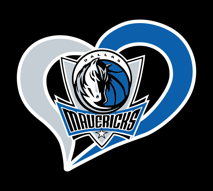 Dallas Mavericks Heart Logo iron on paper